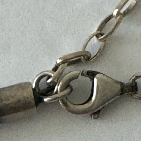 VTG Silpada Green LEATHER and sterling silver Necklace - Picture 6 of 7